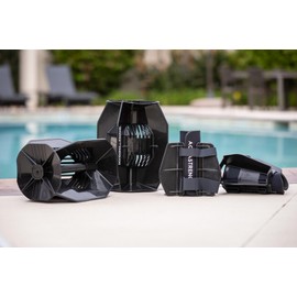 Aquastrength Hydro-Tone Total Body Pool Exercise System | Isokinetic Functional Water Weights | Build Muscle - Easy on Joints | Water Aerobics | Quick Start Guide (Black)