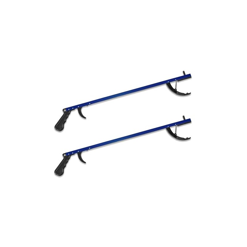 Rehabilitation Advantage Blue Aluminum Reacher Grabber with Magnetic Tip, Set