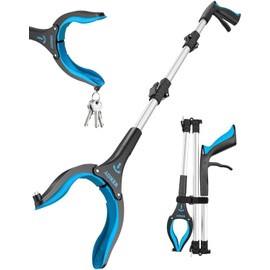 Kekoy 36inch Grabber Reacher Tool for Seniors, Foldable Reacher Grabbers Pickup Stick with Anti-Slip 360° Rotating Jaw, 4" Wide Extended Claw with Magnet for Disabled, After Surgery Recovery