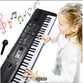 61 Keys - Portable Electronic Piano, Multifunctional Keyboard With Power And Microphone, Children's Piano Music Enlightenment Teaching Toys, Birthday, Christmas, Gifts Suitable For Children Aged 3-12