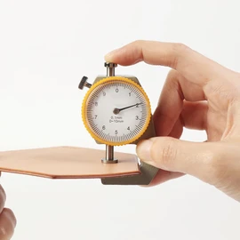 WUTA Leather Thickness Gauge Measuring Tools 0-10mm/0.1mm Dial Thickness Gauge Paper Meter Tester for Hollow Pipe, Circular Tube, Leathercraft
