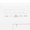 White Digital Alarm Clock with LED Mirror Screen Fashion Electronic