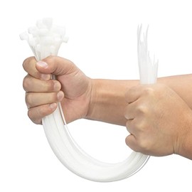 XINGO 100 PCS White Cable Ties Heavy Duty, 400mm x 9mm Long with 80 KGS Ultra Strong Tensile Strength, Large UV Resistant Cable Ties Extra Long Tie Wraps for Indoor and Outdoor Use