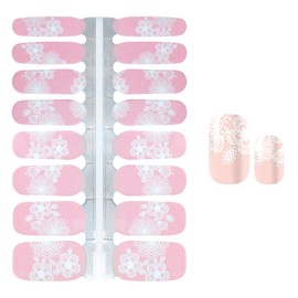 WOKOTO 5 Sheets Self-Adhesive Nail Art Polish Stickers Tips with 1Pc Nail File Gel Nail Wraps Decals Strips Set Manicure Accessories Nail Polish Strips Stick On Nals Stickers