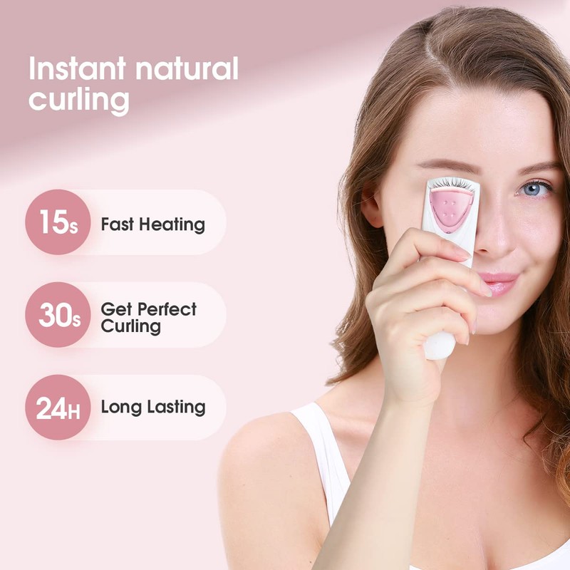 TOUCHBeauty Rizador de pestañas profesional calentado con almohadilla de repuesto