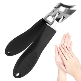 Slanted Nail Clippers, Anti Splash Fingernail Toenail Clippers, Slanted Curved Toe Nail Clippers for Ingrown Toenails & Fingernail, for Seniors, Men, Women