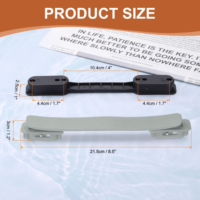 QUARKZMAN Luggage Handle 8.5 Inch Suitcase Handle Carry Strap Plastic
