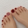 Itemshop Mix Pedi Tip Set, 1 Piece, Cranberry / 잇템샵 믹스 페디팁 세트, 1개, 크렌베리