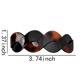 Tortoise Shell Hair Clip for Girls Women Big Hair Barrettes for Thick Thin Hair Accessories for Women Girls Black Spring Hair Barrettes for Girls French Snap Hair Clips for Women's Ponytail Holders