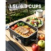 6.3-Cup Cordless Electric Heated Lunch Box for Men with Smart