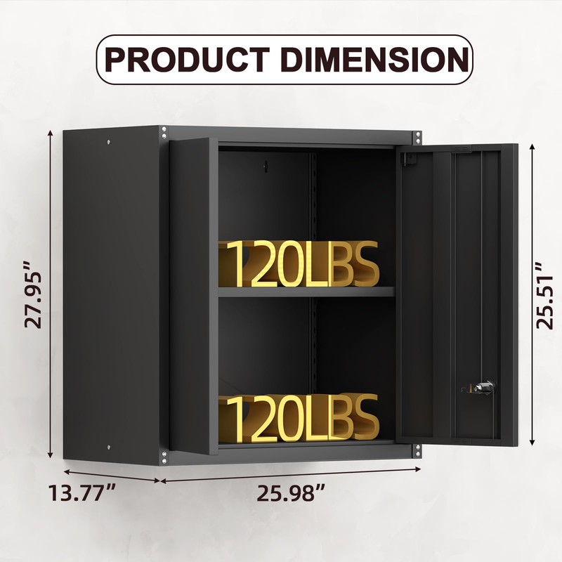 Steel Wall Cabinet, Metal Locking Wall Cabinet, Wall Hanging Metal