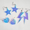Arylic Earrings for Women Neon Earrings Star Heart Lighting Bolt
