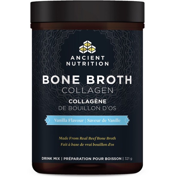 Ancient Nutrition Bone Broth Collagen Protein (321g to 357g), Vanilla