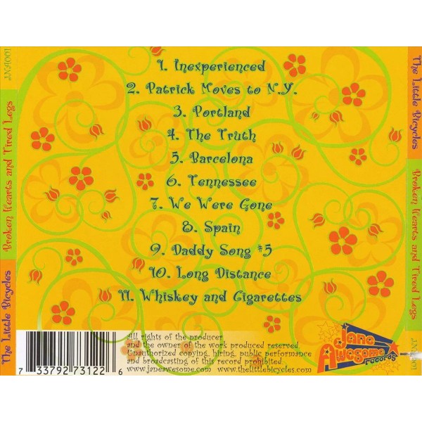 THE LITTLE BICYCLES BROKEN HEARTS AND TIRED LEGS NEW CD