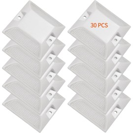 30 Pcs Road Reflectors, Reflective Street Pavement Markers, 3.7×3.7" Driveway Asphalt Stud Markers, Road Driveway Reflectors for Speed Bumps, Highways, Pedestrian Crossings