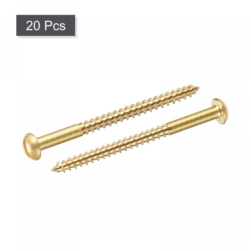 sourcing map Pack of 20 Wood Screws M4 x 60
