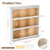 Nisorpa 3 Tier Spice Rack Wall Mount, Rustic Burnt Wood