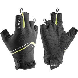 LEKI Multi Breeze Short Gloves, Black-Yellow-White, EU 8