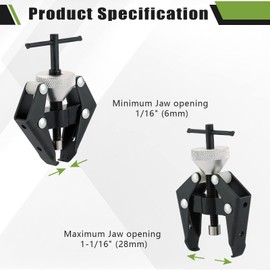 ATPEAM Battery Terminal and Wiper Arm Puller Heavy Duty Arm Bearing Remover Puller Repair Tool Kit 6-28 mm