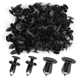 50Pcs Longer Trim Panel Fixing Clips for Carpet Lining,Universal Car Plastic Fasteners for Auto Interior Door,Body Bumper,Dashboard Rivets,Rivet Panel Clips,Trim Clips Kit(Black)