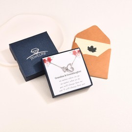 EPIRORA Grandma and Granddaughter Necklace Jewelry Gifts for Grandmother from Granddaughter, Granddaughter Gift from Grandma for Birthday Christmas Mother’s Day