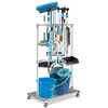 Broom Holder Organizer Movable Closet Storage Cabinet Mop Rack Floor