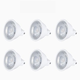 FOCO LED AKSI MR16 GU10 DIMEABLE Equivalente a 55W (480 lm - Lúmenes) Consume 7W (vatios) LUZ CÁLIDA 3000K 127V - PACK de 6 Focos