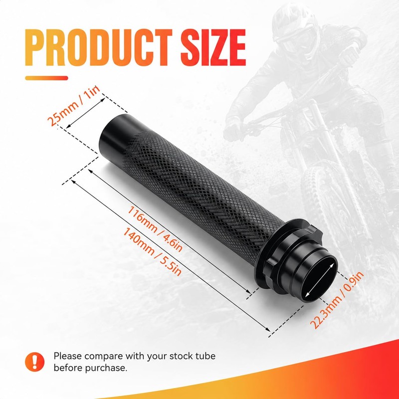 SMOTRCC Aluminum Throttle Tube Compatible with Surron Light Bee X/S
