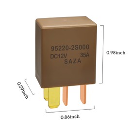 Relay 95220-2S000 (Set of 2), 12V 35A 4Pin Power Relay Assembly Relay 95220-2S000 Compatible with Select Hyundai KIA Models