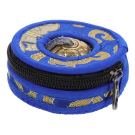 FRCOLOR Handmade Copper Cymbals Chime for Meditation Yoga Brass Meditation Bell with Storage Bag Percussion Instrument for Mindfulness Practice Random Color