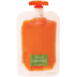 Infantino Squeeze Pouch, Clear, 4 Fluid Ounces (Discontinued by Manufacturer)