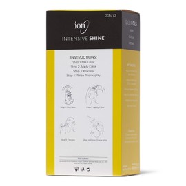 ION Intensive Shine Permanent Liqui-Creme Hair Color Kit Fade Resistant Gray Coverage 2.5 Times More Shine Brilliant Long Lasting Color - Dark Blonde 6N
