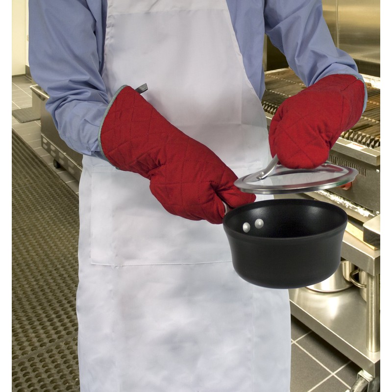 Nouvelle Legende Flame Retardant Quilted Oven Mitts, 17" Heavy-Duty Heat