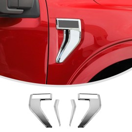 Linskip Fender Side Emblem Trim Compatible with Ford F150 F250 F350 2021 2022 2023, F150 Fender Badges Cover, F-150 Enterior Accessories(chrome)