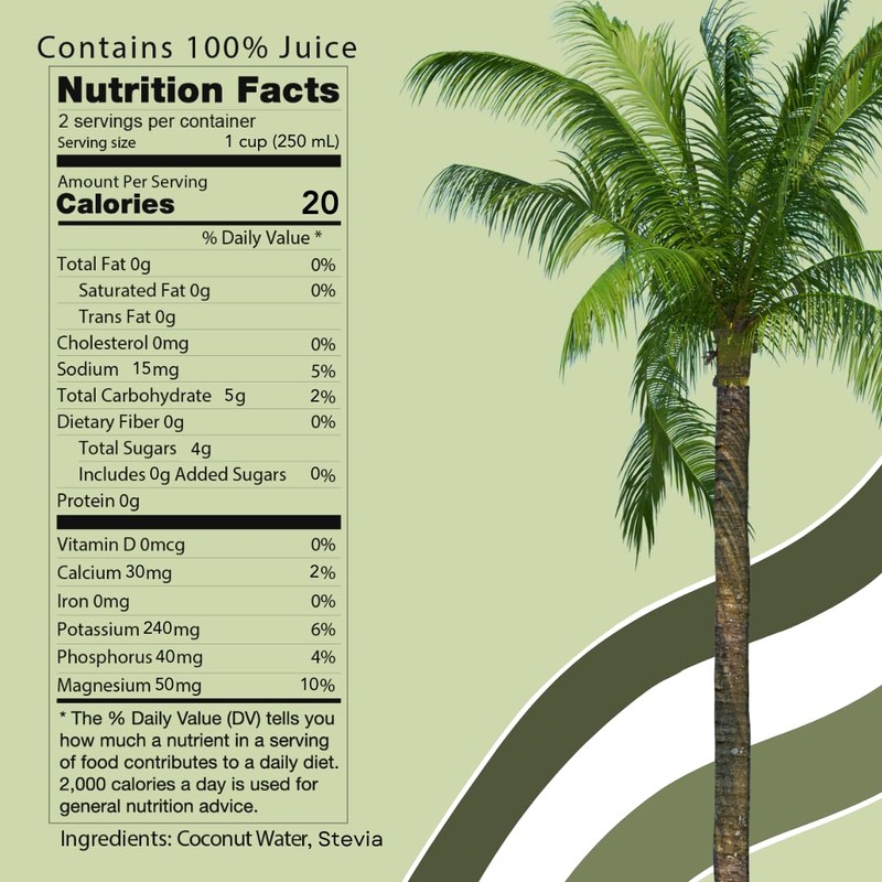 CoCo Joy Lean Coconut Water, Zero Sugar Added, Low-Carb, High-Calcium,