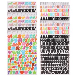 Auuyban 4048 Letter Stickers 30 Sheets, Waterproof Vinyl Alphabet Sticker for Scrapbook, Water Bottles, DIY Crafts Art Making