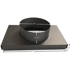 Blaze King Wood Stove Outside Air Cap (4" W/Screws): S.FAPLATE4