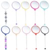 Frinnovan 10 Pack Beadable Mirrors with Blank Bar Cute Travel