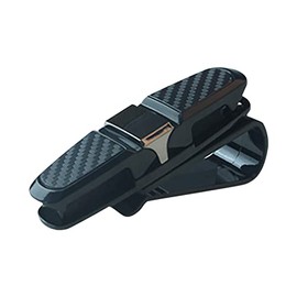 QUINTRA Carbon Fibre Car Glasses Clip Creative Multifunctional Glasses Frame Glasses Holder for Car Sun Visor Sunglasses Women with Prescription, black, One Size