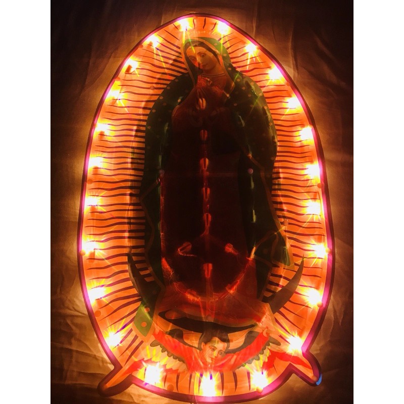 Light Up Lady Of Guadalupe Light Virgen De Guadalupe Flashing