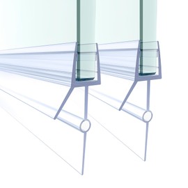 FCSOTSPS Shower Door Bottom Seal,2 PCS 1/4" X 36" Shower Door Sweep for 1/4 Inch Glass,Frameless Glass Door Seal Strip to Seal 22mm Gap, Stop Shower Leaks and Create a Water Barrier