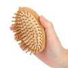 Hair Brush, No Handle Wooden Massage Comb for Smooth Curling