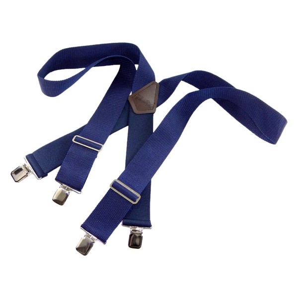 Holdup - Serie industrial no elástica de 2 pulgadas de ancho con clips antideslizantes patentados por Estados Unidos, Azul Ind