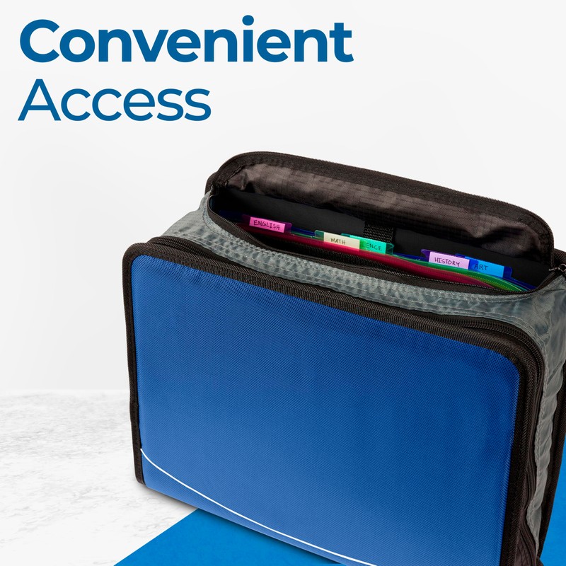 Case-it King Sized Zip Tab School Zipper Binder | 4-Inch