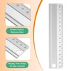 sourcing map 2pcs Cutting Ruler 15cm Metric Aluminum Alloy Straight