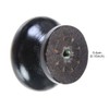 12pcs Black Wood Knobs, Mushroom Shape Cabinet Knobs Vintage Drawer