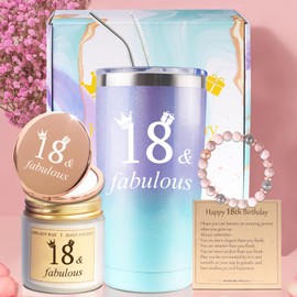 MEKEET 18th Birthday Gifts for Girls, 18 Birthday Gift Ideas, Gifts for 18 Year Old Girl, 5 Unique 18th Birthday Gifts for for Girls Daughter, Niece, Granddaughter, Best Friends Female Sister Bestie