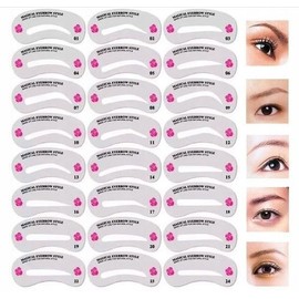 Reusable Eyebrow Stencils Set of 24 Deni Carte