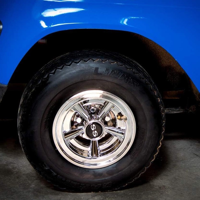 Chrome Golf Cart Hub Caps 8 inch Set of 4