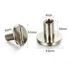 Teng Lang 50Sets Metal Chicago Screws Binding Leather Screw Nail
